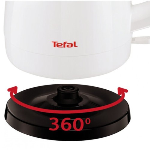 Чайник TEFAL KO150130, 1,5 л, 2400 Вт, закрытый нагревательный элемент, пластик, белый, 7211002180