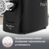 Мясорубка MOULINEX ME112832, 1600 Вт, производительность 1,9 кг/мин, 5 насадок, реверс, пластик, черная, 8010000864