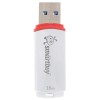 Флеш-диск 16 GB, SMARTBUY Crown, USB 2.0, белый, SB16GBCRW-W