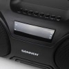 Колонка портативная SONNEN B332, 16 Вт, Bluetooth, FM-тюнер, microSD, MP3-плеер, черная, 513480