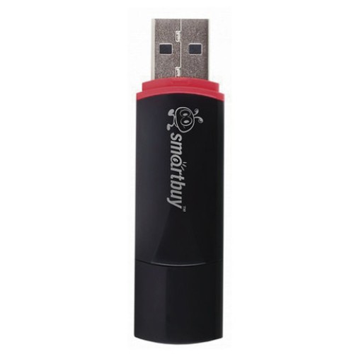 Флеш-диск 16 GB, SMARTBUY Crown, USB 2.0, черный, SB16GBCRW-K