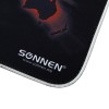 Коврик для мыши с подсветкой SONNEN "LIGHTING", резина+ткань, 350х270х4 мм, чёрный, 513316