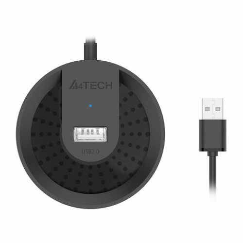 Хаб A4TECH HUB-20, USB 2.0, 4 порта, черный, 1874611