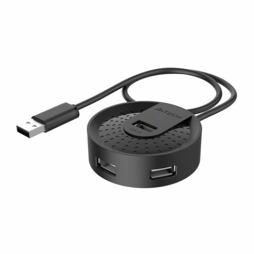 Хаб A4TECH HUB-20, USB 2.0, 4 порта, черный, 1874611