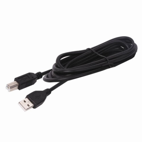 Кабель USB 2.0 AM-BM, 1,5 м, SONNEN Premium, медь, для подключения принтеров, сканеров, МФУ, плоттеров, экранированный, черный, 513128