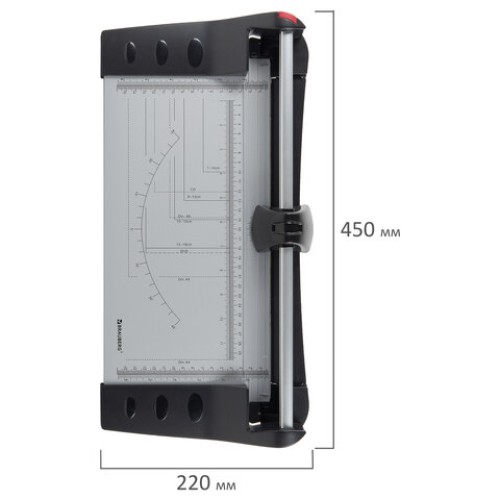 Резак роликовый BRAUBERG EXTRA A4, до 10 л, длина реза 320 мм, металлическое основание, 532325