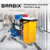 Тележка уборочная BRABIX, ведра 2х20 л, 2х11 л, механический отжим, держатель для мешка, мешок, 2 поддона, 601501