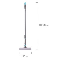 Окномойка вращающаяся со сгоном, телескопическая ручка 88-138 см, ширина 24 см, LAIMA HOME, 606802, HY0068