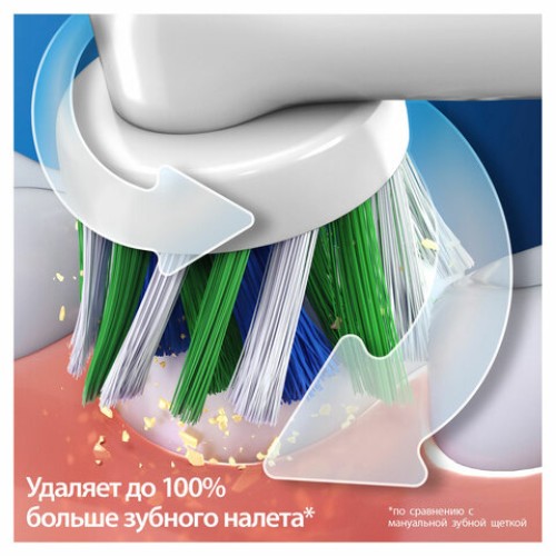 Зубная щетка электрическая ORAL-B (Орал-би) Vitality Pro, БЕЛАЯ, 1 насадка, 80367659