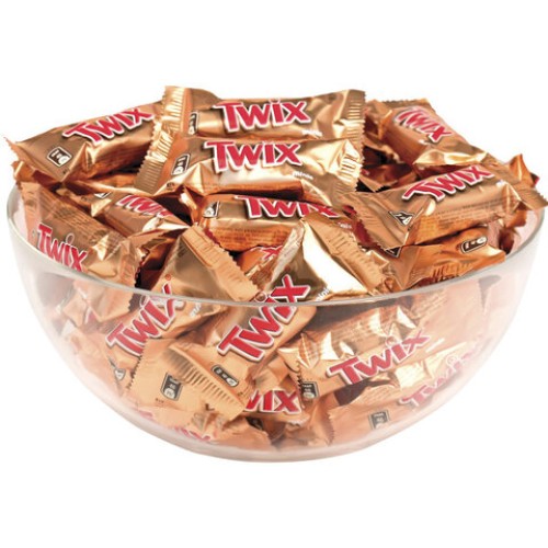 Батончики мини TWIX "Minis" печенье с карамелью в молочном шоколаде 1 кг, 57237