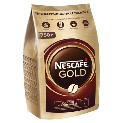 Кофе молотый в растворимом NESCAFE "Gold" 750 г, сублимированный, 12348310