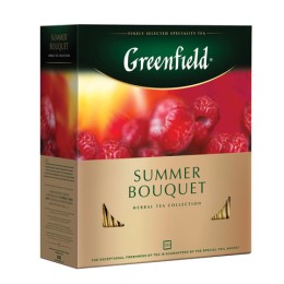 Чай GREENFIELD "Summer Bouquet" фруктовый, 100 пакетиков в конвертах по 2 г, 0878-09