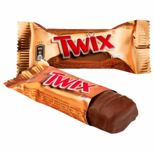 Батончики мини TWIX "Minis" печенье с карамелью в молочном шоколаде, 190 г, 2263