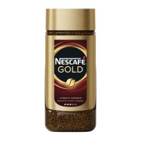 Кофе молотый в растворимом NESCAFE "Gold" 95 г, стеклянная банка, сублимированный, 12326188