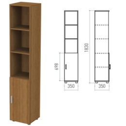 Шкаф полузакрытый "Канц", 350х350х1830 мм, цвет орех пирамидальный (КОМПЛЕКТ)