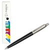 Ручка шариковая PARKER "Jotter Plastic CT", корпус черный, ежедневник А5 черный, белый срез, пакет, 880895