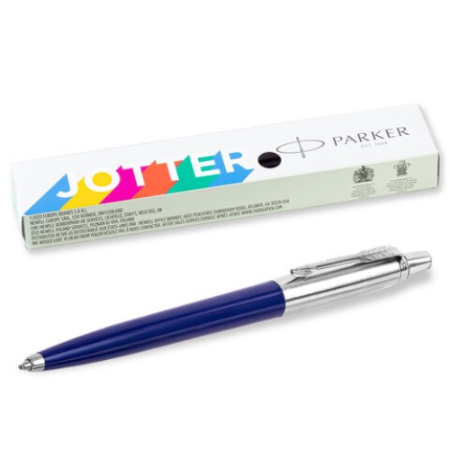 Ручка шариковая PARKER "Jotter Plastic CT", корпус синий, ежедневник А5 синий, пакет, 880896