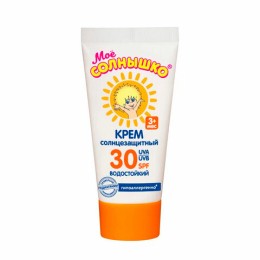 Крем детский солнцезащитный водостойкий гипоаллергенный SPF30, 55 мл, МОЕ СОЛНЫШКО, 1628