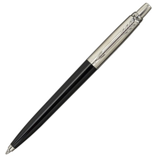 Ручка шариковая PARKER "Jotter Plastic CT", корпус черный, ежедневник А5 черный, золотой срез, пакет, 880894