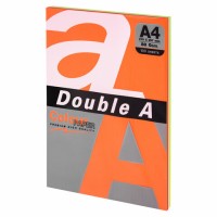 Бумага цветная DOUBLE A, А4, 80 г/м2, 100 л., 5 цветов x 20 л., микс интенсив