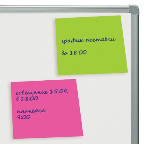 Блок самоклеящийся (стикеры), BRAUBERG, НЕОНОВЫЙ, 76х76 мм, 400 листов, 5 цветов, 122855