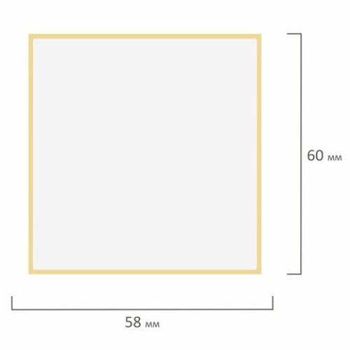 Этикетка ТермоЭко (58х60 мм), 3000 этикеток в ролике, светостойкость до 2 месяцев, 129998