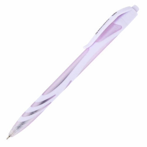 Ручка шариковая автоматическая BRAUBERG ULTRA COLOR PASTEL, soft-touch, СИНЯЯ, пишущий узел 0,7 мм, линия 0,35 мм, 144204