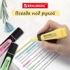 Набор текстовыделителей BRAUBERG 4 шт., АССОРТИ, "EXTRA PASTEL", прорезиненный корпус, линия 1-5 мм, 151756