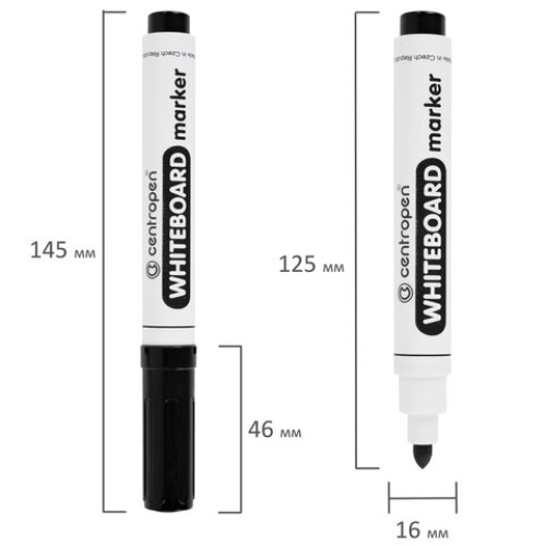 Маркеры стираемые для белой доски НАБОР 4 ЦВЕТА CENTROPEN "Dry-Wipe", 2,5 мм, 8559/4, 5 8559 0401