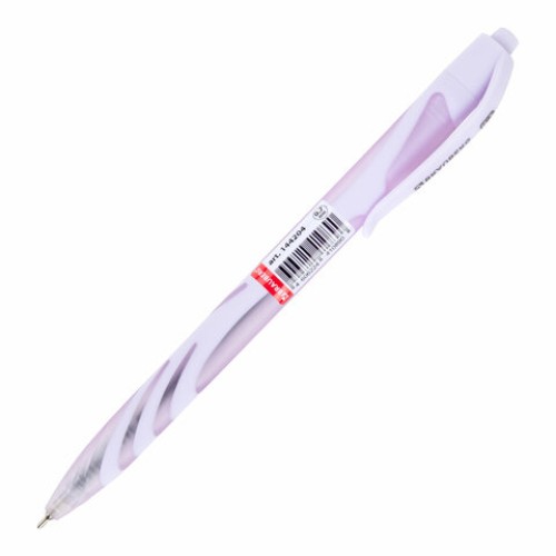 Ручка шариковая автоматическая BRAUBERG ULTRA COLOR PASTEL, soft-touch, СИНЯЯ, пишущий узел 0,7 мм, линия 0,35 мм, 144204