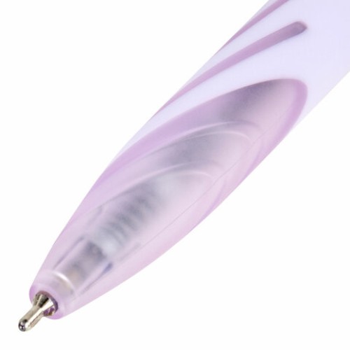 Ручка шариковая автоматическая BRAUBERG ULTRA COLOR PASTEL, soft-touch, СИНЯЯ, пишущий узел 0,7 мм, линия 0,35 мм, 144204