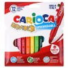 Фломастеры утолщенные CARIOCA (Италия) "Bravo", 12 цветов, суперсмываемые, 42755