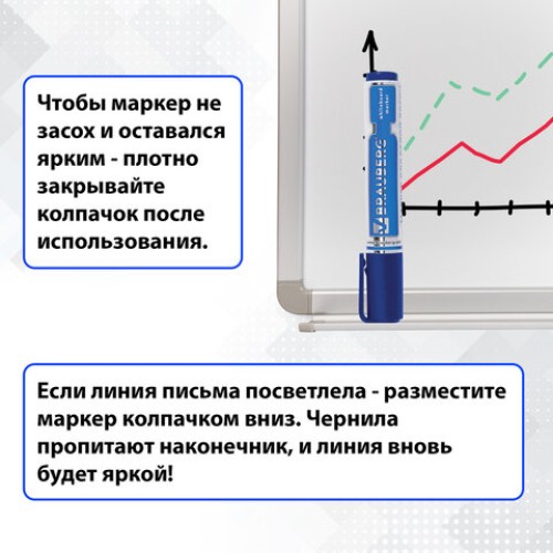 Маркеры стираемые для белой доски НАБОР 4 ЦВЕТА, BRAUBERG "Neo", 5 мм, с клипом, 150491