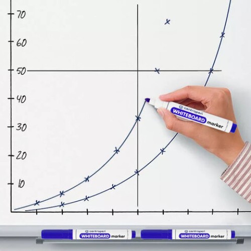 Маркер стираемый для белой доски СИНИЙ, CENTROPEN "Dry-Wipe", 2,5 мм, 8559, 5 8559 0117