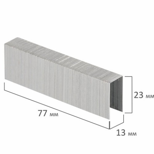 Скобы для степлера №23/24, 1000 штук, СВЕРХПРОЧНЫЕ, от 110 до 200 листов, BRAUBERG, 221165